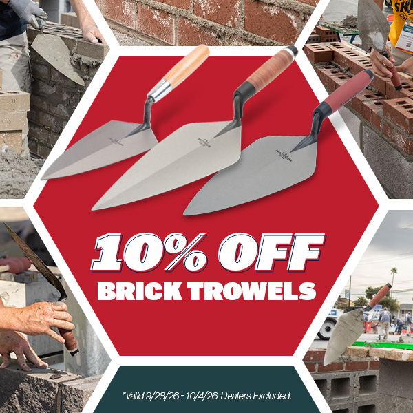 10% off MARSHALLTOWN Brick Trowels